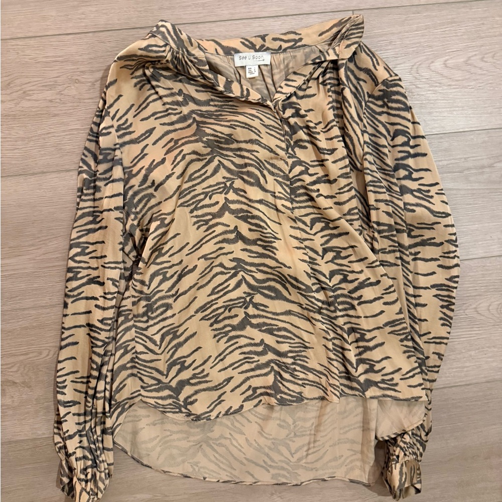 Zebra Print Blouse